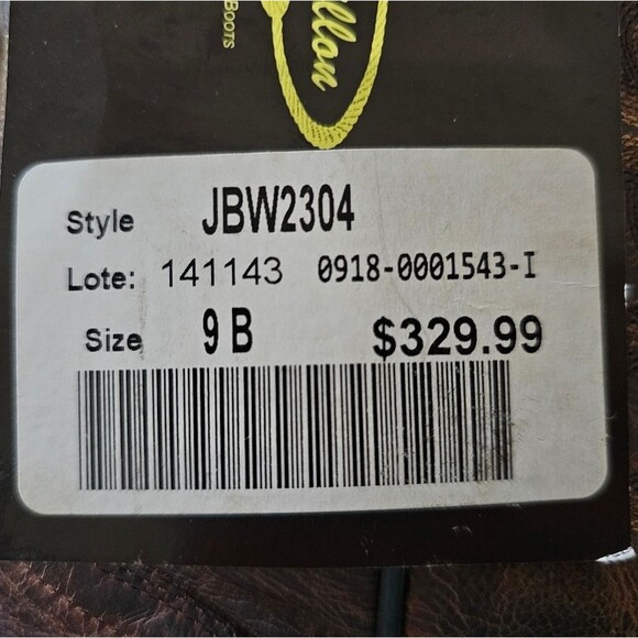 J.B. Dillon NWT Goat Leather Western Cowboy Rodeo Boots Sz 9B Distressed Brown - Picture 13 of 16
